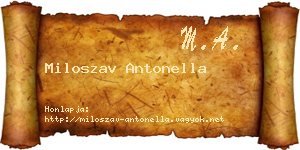 Miloszav Antonella névjegykártya
